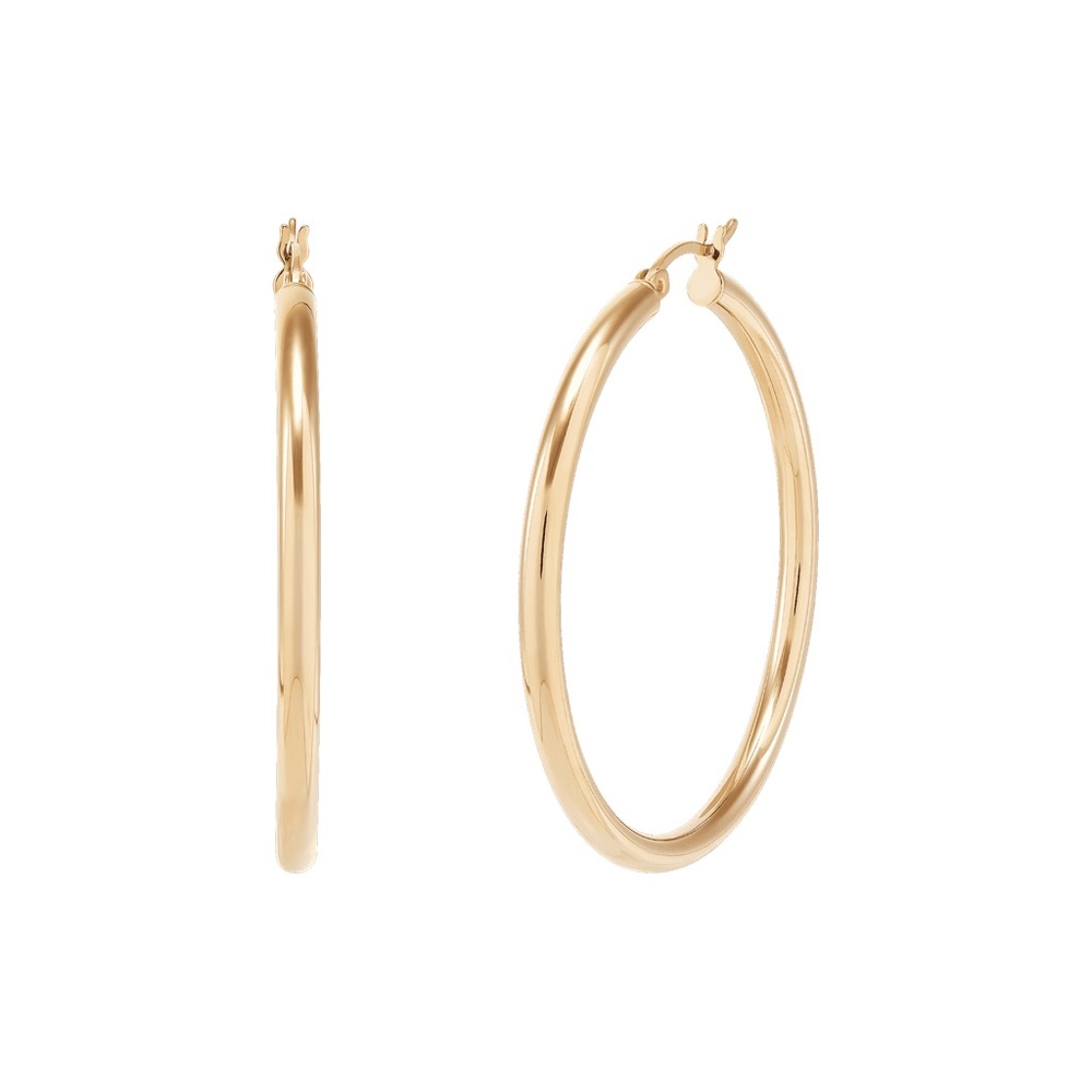 Silpada Smooth Falling Hoop Gold-Plated Silver Earrings